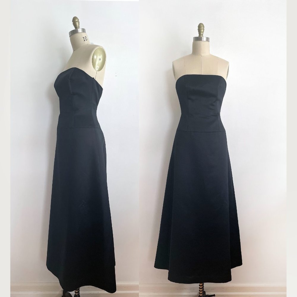 AMSALE BLACK STRAPLESS DRESS SIZE 6